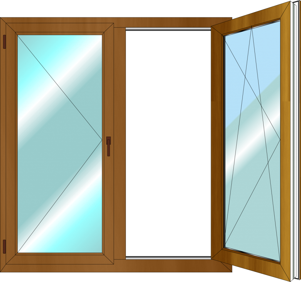 Кашированные окна с двух сторон