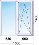 Rehau, 5-камерное, 2-створчатое окно